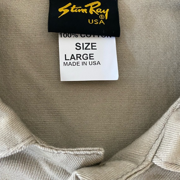 STAN RAY Natural Military Chore jacket Khaki Sz XL - Picture 5 of 17
